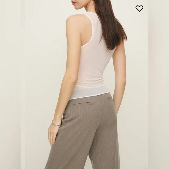 NWT Reformation Rose Knit Top in Ivory Size Medium